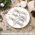 thumbnail image 3 of Dalrosia Glitter Christmas Bows Ornaments with Clip Metal Shiny Christmas Tree Decorations Bows for Wreath Garland Xmas Party Decorations Wedding Baby Shower Home Indoor Outdoor, 3 of 6