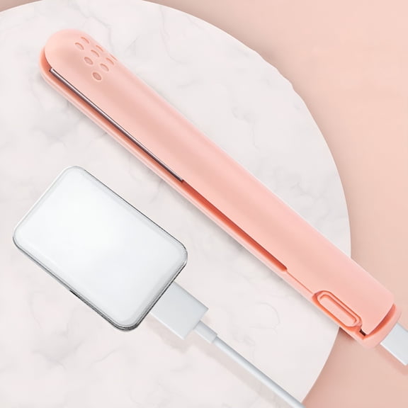 EXLEAF Mini Portable Rechargeable USB Dual-Use Hair Curler Straightener