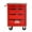 Red-Black-Steel, variant on 6 Drawers Multifunctional Tool Cart with Wheels,Metal Rolling Tool Cart Storage for Garage Workshop Warehouse Repair Shop--With Stainless Steel Roof- Red&Black