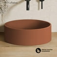 thumbnail image 3 of Lisse 14.5" Concrete Round Vessel Sink in Matte Terracotta, 3 of 9