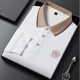 thumbnail image 5 of Men's Autumn Crown H Embroidered Polo Long Sleeve Shirt - Stylish and Comfortable, 5 of 11