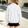 thumbnail image 4 of OGLCCG Girls Bomber Jackets Lightweight Button Down Kids Varsity Jacket School Uniform Baseball Jacket with Pockets 4-15 Years, 4 of 7