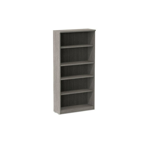 Alera Valencia Series Bookcase, Five-Shelf, 31.75w x 14d x 64.75h, Gray