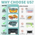 thumbnail image 3 of Aotto Electric Lunch Box Food Heater, 80W Portable Warmer for Car Truck Work with Dual 1.5L Stainless Steel Containers, 12V/24V/110V/220V Heated Lunch Box Suitable for Ideal Driver/Work/Gift, 3 of 7