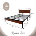 thumbnail image 5 of NNV Bed Frame with LED Lights Headboard, Metal Platform Bed Frame Brown - Queen, 5 of 5