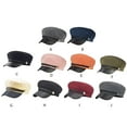 thumbnail image 3 of FemaleCaptainHat Peaked Cap Fashion British StyleRetro Multicolor Keep Warm Soft Comfortable Skin-Friendly Sweat-Absorbing Grey Cotton, 3 of 9