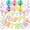 Multi-colored, variant on Macaron Superlarge Alphabet Happy Birthday Banner Colorful Flag Bunting Circle Confetti Garland Swirl Streamers Honeycomb Ball for Birthday Party Decorations