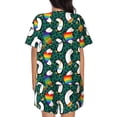thumbnail image 3 of Lsque Lgbt Penguin Women's Short-Sleeved Pajama Set - 2 Piece Soft and Lightweight Sleepwear Set-X-Large, 3 of 9