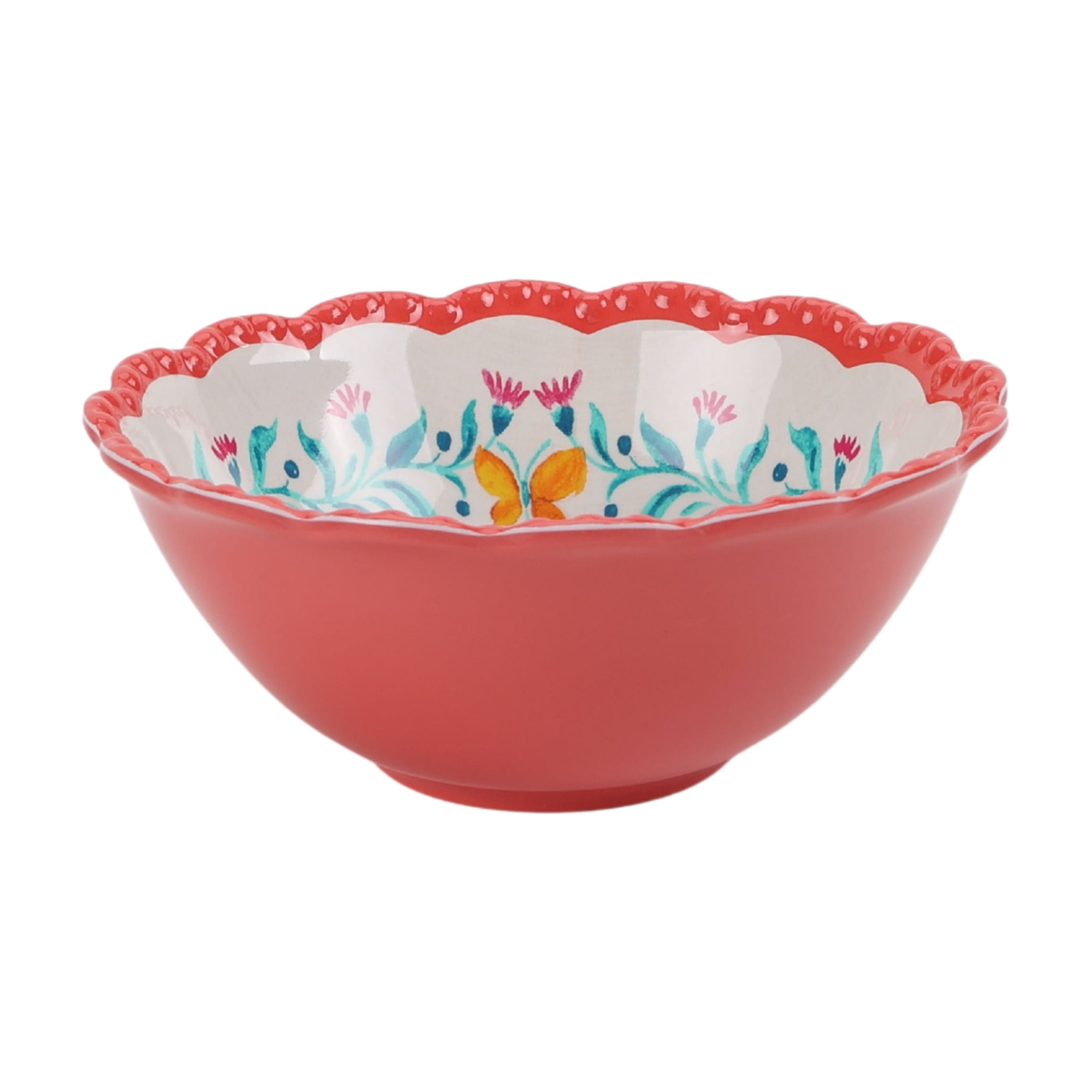 (4 pack) The Pioneer Woman Fresh Floral 7-Piece Melamine Serving Bowl Set