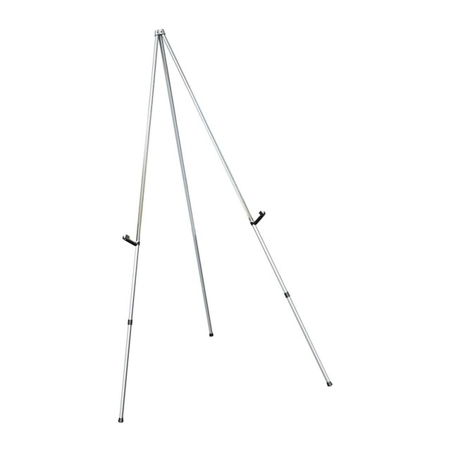 veasfak Affichage Chevalet Réglable Hauteur Pliable Non Glissement Trépied Chevalet Stand pour Affichage Argent