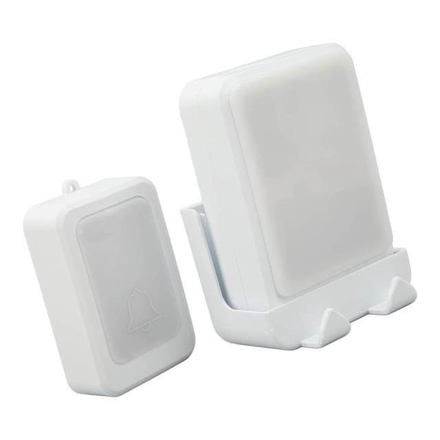 Timbre De Puerta Con Luz LED, Base Independiente Luz De Color LED Kit De Timbre De Puerta Inalámbrico ABS Receptor Y Transmisor Adhesivo Para Personas Mayores Para El Hogar