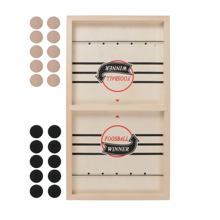 Funny Wooden Desktop Hockey Table Game for Kids and Adults, Winner Board Games Toys Table Desktop Battle 2 in 1 Ice Hockey Game for Family Party 35*22CM