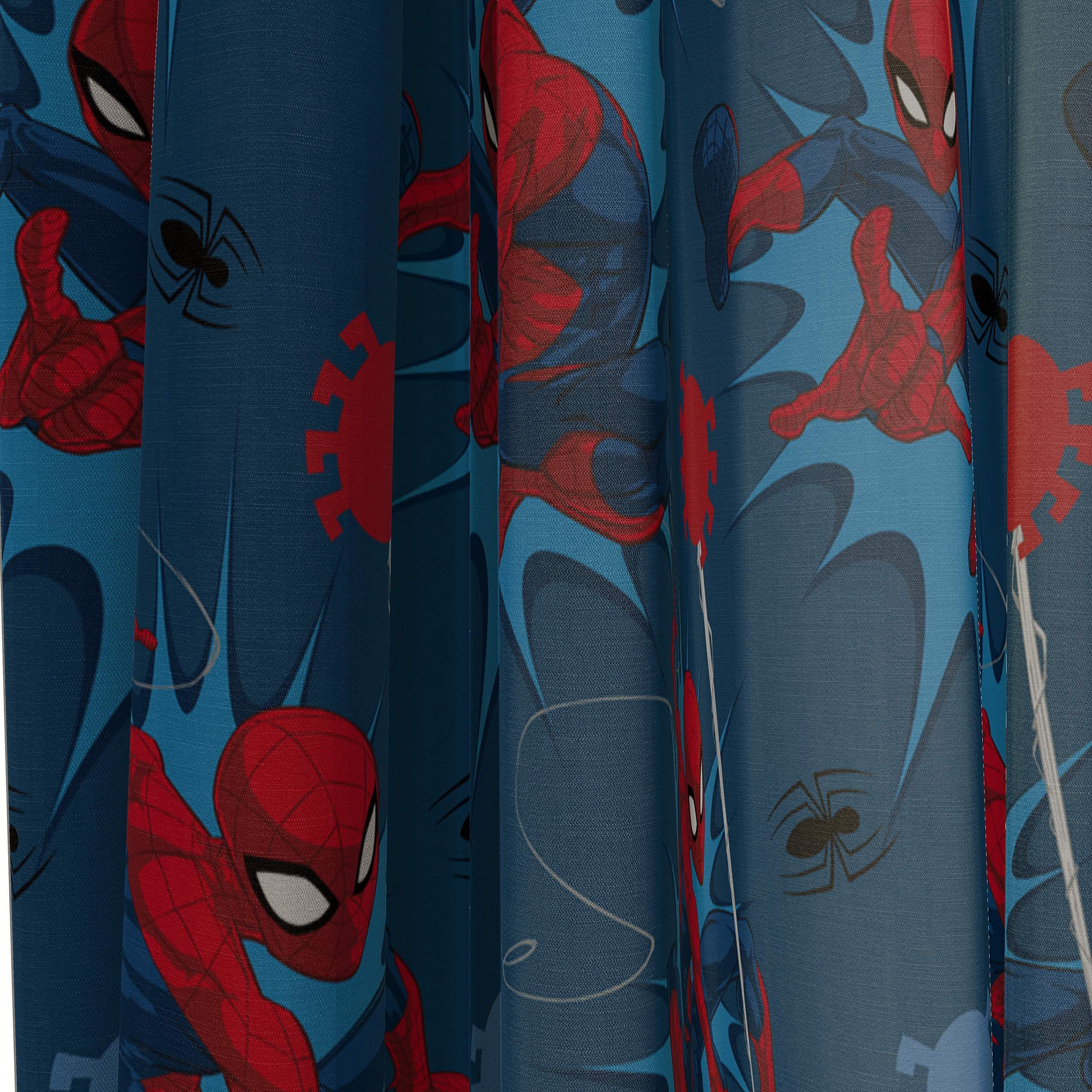 Marvel Spiderman Spidey Daze 2 Panels Drapes Set - 63 Inch Long - Kids Room Accessories