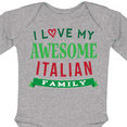 thumbnail image 4 of Inktastic Italy Love my Awesome Italian Family Boys or Girls Long Sleeve Baby Bodysuit, 4 of 5