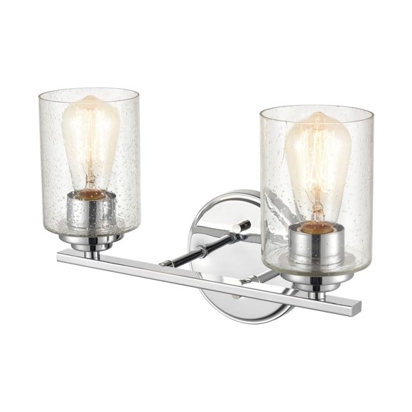 ML Lighting Coiffeuse Transitionnelle Deux Lumières de la Collection Noe en Finition Chrome