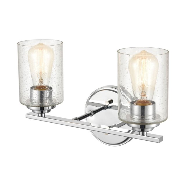 ML Lighting 3682-CH Transitional Two Light Vanity from None Collection in Chrome Finish