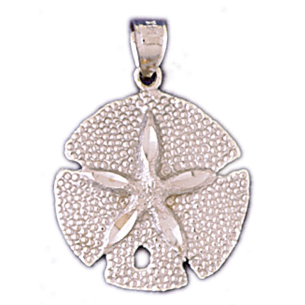 14K Yellow Gold-plated 925 Silver Sand Dollar Pendant with 16 Necklace Jewels Obsession Sand Dollar Necklace