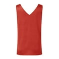 thumbnail image 6 of Women’s Casual Satin Tank Tops Sleeveless V Neck Camisole Shirt, Silky Soft Lightweight Summer Cami Blouse, Fashion Tops Red, 6 of 7