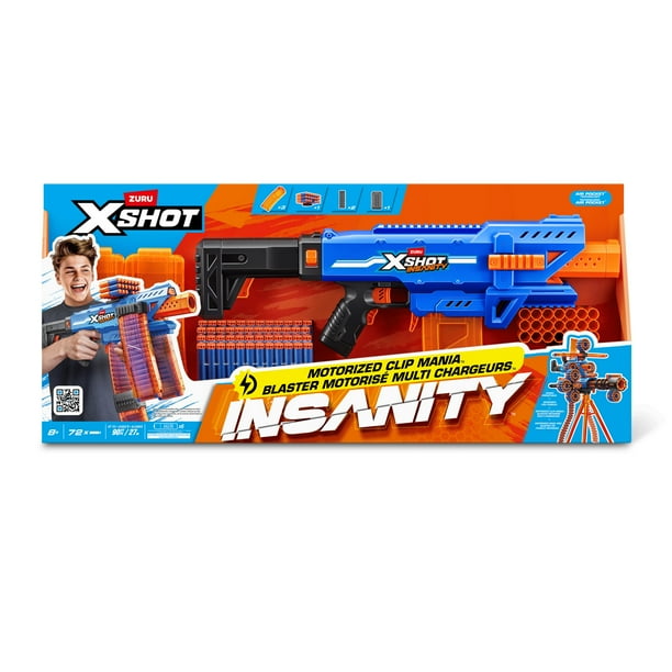 XSHOT Insanity Motorized Clip Mania (72 Darts) by Zuru, ZURU