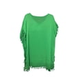 thumbnail image 2 of HAJWOH Women Chiffon Tassel Swimsuit Cover Up Beach Tassel Coverups for Swimwear, 2 of 4