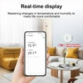 thumbnail image 4 of Zigbee Temperature and Humidity Sensor Mini Temperature Humidity Detector with for App Control,1 * Zigbee Temperature and Humidity Sensor,White, 4 of 10