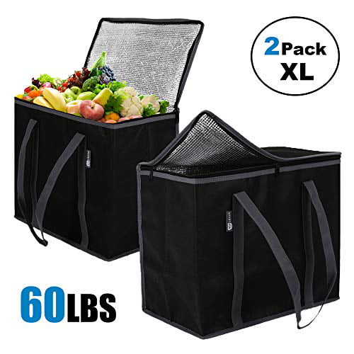 ATS Homz 2 Pack XL Insulated Grocery Bag: Eco Friendly Heavy Duty ...