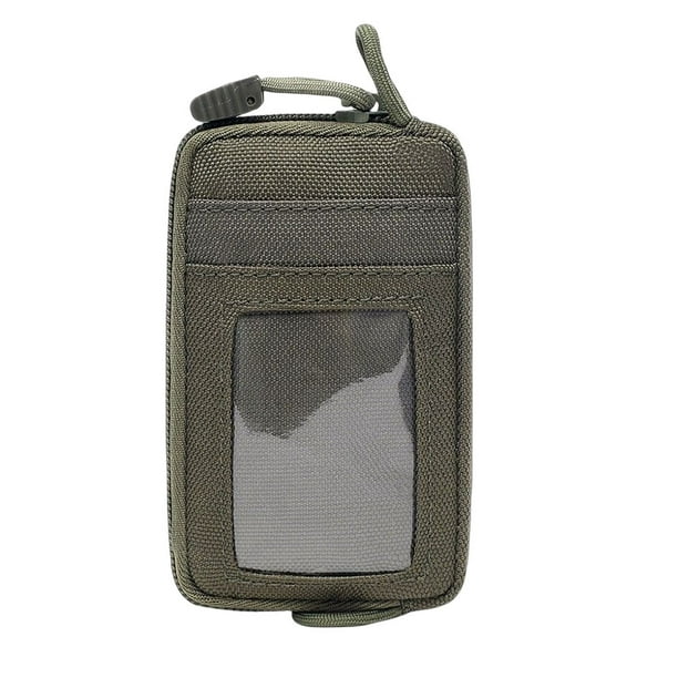 Eigraketly Riñonera para correr para hombre y mujer, para acampar, viajar, cierre de cremallera, monedero para tarjetas de crédito, Mini carpas Verde