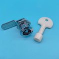 thumbnail image 2 of 2Sets Trash Can Lock Zinc Alloy Galvanized Steel Securing Garbage Cans Silver 1.4x1.2x1.2in, 2 of 8