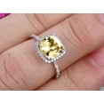 thumbnail image 2 of 2.05 Carat 7mm Cushion Cut Champagne Diamond Moissanite Engagement Ring on 10k White Gold, 2 of 6