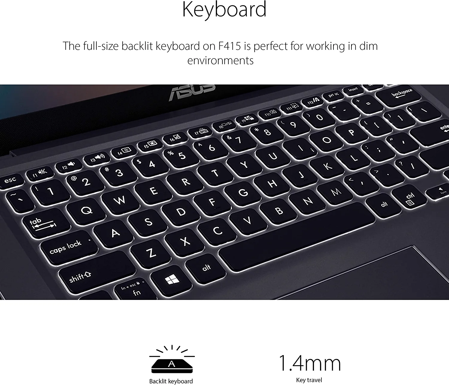 ASUS VivoBook 14 Laptop Computer, 14" IPS FHD Display, Intel Core i3-1115G4 Processor, 4GB DDR4, 128GB PCIe SSD, Fingerprint Reader, Windows 11 Home in S Mode, Slate Grey, F415EA-AS31