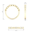 thumbnail image 4 of CARATS FOR YOU 0.11 Carat White Natural Diamond Bow Design Stackable Ring For Women In 14K Yellow Gold(I-J Color, I2-I3 Clarity) Ring Size-5, 4 of 6