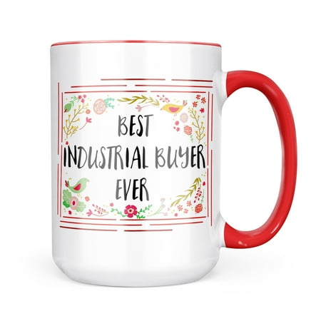 

Neonblond Happy Floral Border Industrial Buyer Mug gift for Coffee Tea lovers