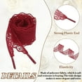 thumbnail image 4 of 2 Pairs Flat Laces Shoelaces, 2.2CM Wide 120CM Length Lacy Shoe Laces, Wine Red, 4 of 7