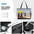 thumbnail image 2 of Wukai Elephant Giraffe Print Zipper Bag,large Beach Tote Bag,Waterproof Sandproof Bag,Grocery and Picnic Tote Travel Bag, 2 of 5