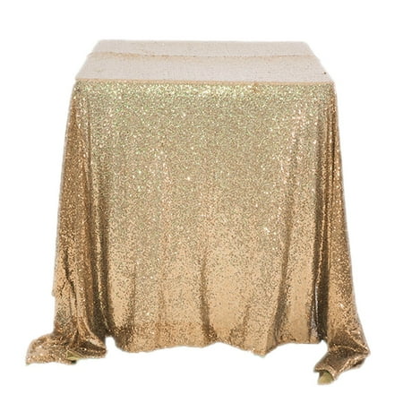 

HIBRO Square Sequin Tablecloth 47.2 X47.2 Glitter Sequin Sequin Fabric Tablecloth Sparkling Tableclo