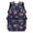 Patriotic Fireworks & American Flag Print, variant on POLERO Zipper Backpack for Outdoor Activities Daily Use, Polyester Fabric Large Capacity Travel Ruckpack, Cute Floral Crown Owl Print