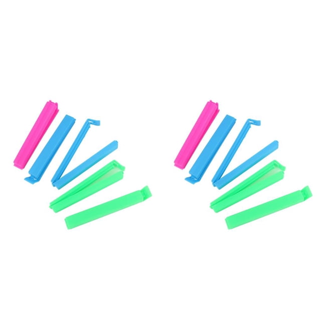 Matsuzay 5 Pieces Plastic Sealing Clips Color Gadget Clamps Bags Restaurant Snack Clip Bread Bag Multi-Purpose Convenient Strong 2Conjunto