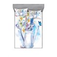 thumbnail image 2 of Ambesonne Flower Fitted Sheet & Pillow Sham Set, Summer Bouquet Vintage, Twin, Multicolor, 2 of 3