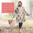 thumbnail image 4 of Beige Highland Cow Dot Pattern Wearable Oversized Blanket,Wearable Blanket Hoodie for Adults,Cozy Hooded Blankets with Super Pockets,Super Warm Fuzzy Pullover for Women & Men, 4 of 6