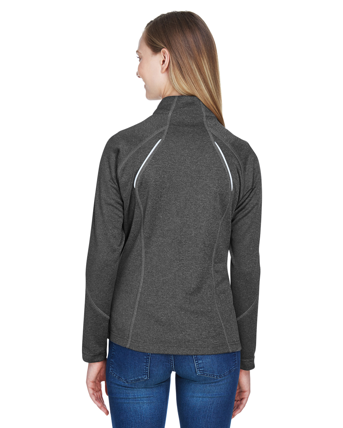The Ash City - North End Ladies' Gravity Performance Fleece Jacket - CARBN HEATH 452 - XS - image 2 of 2