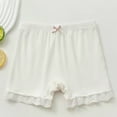 thumbnail image 2 of REDARER Girls' Lace Trim Shorts - Breathable Summer Leggings with Bow Detail, Soft Cotton Underwear Layer for Active Play,Size:2-3 Years, 2 of 7