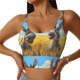 thumbnail image 1 of Fotbe Funny Countryside Donkey Sujetador Deportivo Largo sin Aros para Mujer con Almohadillas y Soporte Medio, Transpirable y Absorbente, Camiseta Tipo Chaleco o Tank Top-Large, 1 of 8