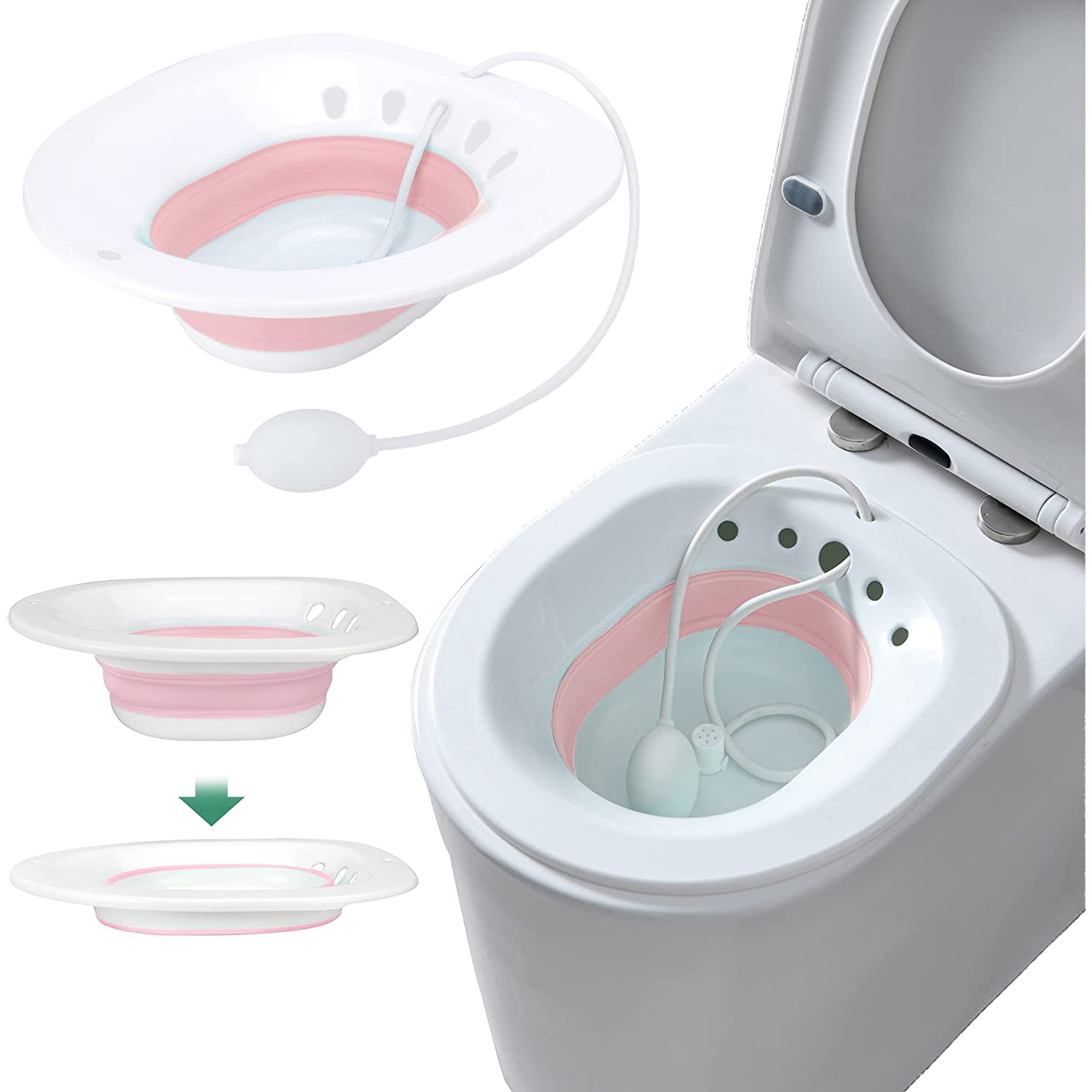 Foldable Squat Free Sitz Bath,Sitz Bath for Toilet Hemorrhoids