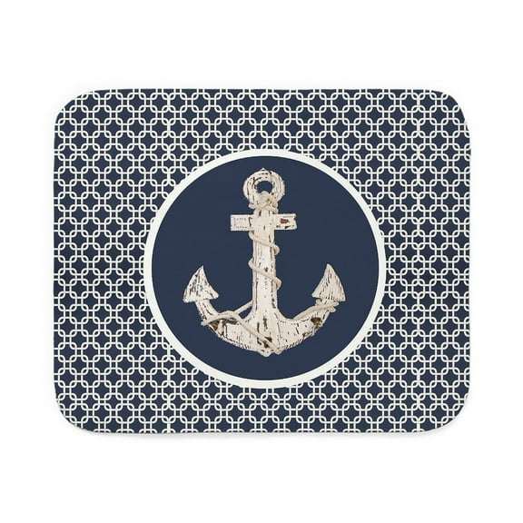CafePress - Modern Anchor Nautical - Sherpa Fleece Throw Blanket 60" x 50"