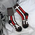 thumbnail image 4 of JUNZAN USA Flag Cross Mens Funny Socks for Men Women Colorful Fun Novelty Crew Patterned Socks, 4 of 6