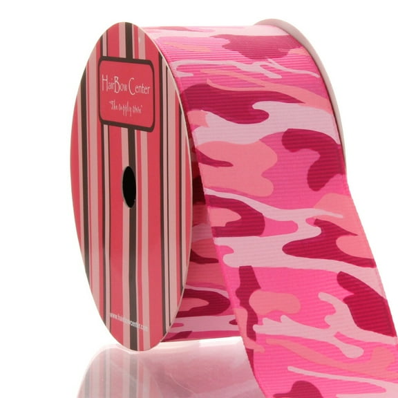 1.5" Pink Camo Grosgrain Ribbon 100 Yard