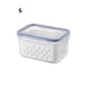 thumbnail image 2 of Bewildely Caja de almacenamiento de frutas y verduras para nevera, gran capacidad, escurridor hueco para cocina, organizador de despensa para el hogar, Organizadores de utensilios de cocina Pequeña Bewildely HA070910-01, 2 of 6