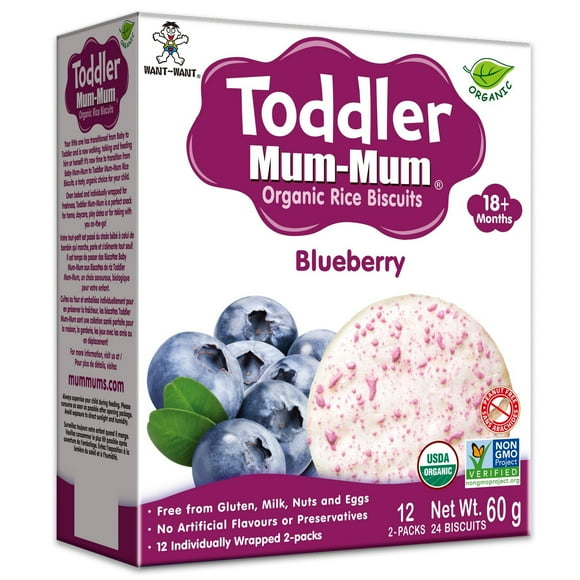 Toddler Mum-Mum Organic Blueberry Rice Biscuits