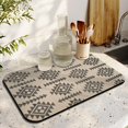 thumbnail image 2 of 2 Pack Washable Rubber Bohemian Vintage Floral Dish Drying Mats for Kitchen Counter Home Large Coffee Bar Pad Accessories and Decor for Utensils Stemware (2pcs 19.5''x12''), 2 of 2