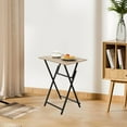thumbnail image 6 of Foldable TV Tray,Set of 2,Portable Wooden Snack Table, No Installation Required, Perfect for Living Room, Bedroom, Office, and Small Spaces, 6 of 6